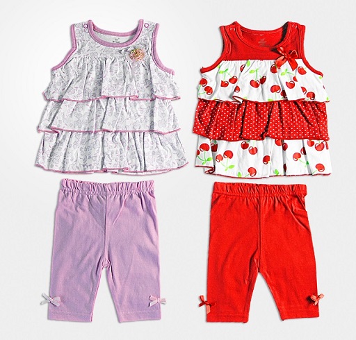 Baby girl’s printing skirt + long pant 2pc set