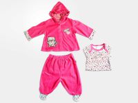 Baby jacket + bodysuit + pant 3pc set