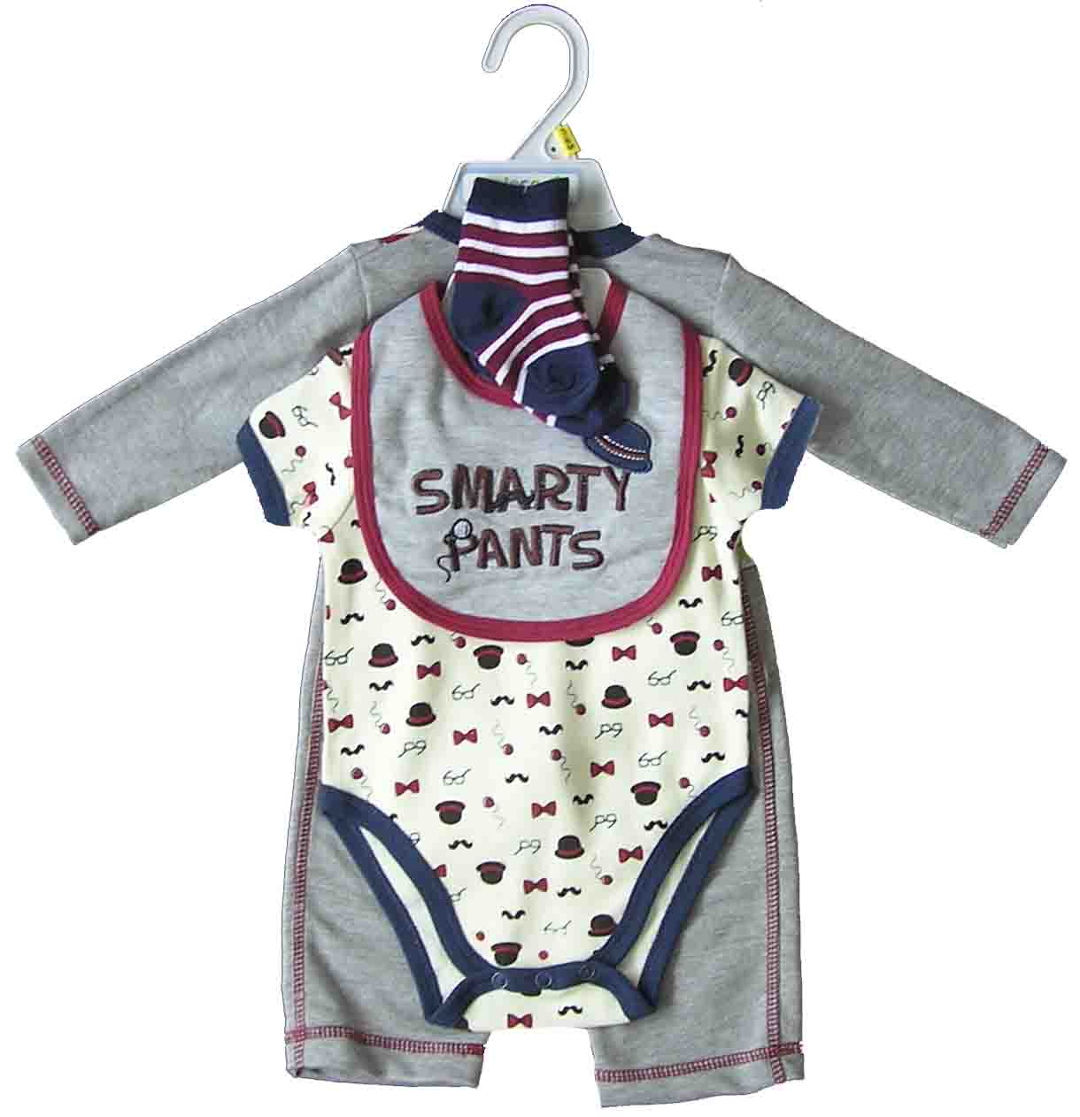 Short sleeve printing bodysuit + short sleeve printing & emb. bodysuit + long pant + bib + socks